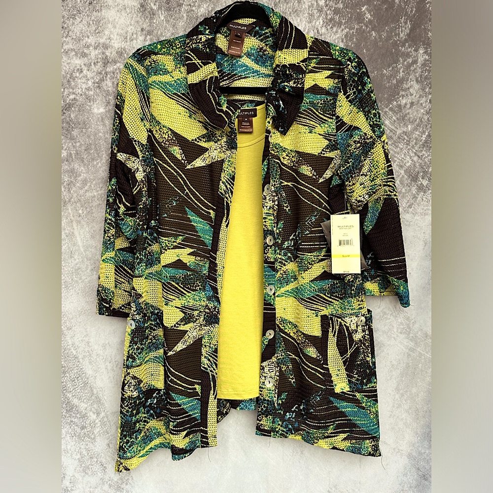 NWT Multiples Jacket, 3/4 Sleeve and
NWT Multiples Tank Lime-Citron Medium